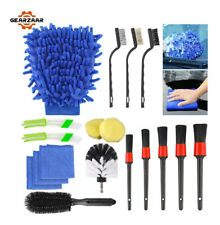 18Pcs Car Detailing Brush Kit Boar Hair Auto Interior Wheel Gap Cleaning Tool
