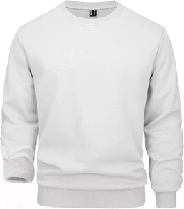 MAGCOMSEN Men's Crewneck Sweatshirt Long Sleeve Casual Warm Fleece Pullover - Picture 1 of 6