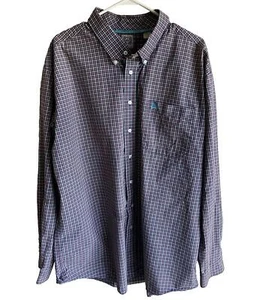 Camisa Cinch Abotonada Para Hombres XXL Roja Gris Verde A Cuadros Manga Larga Vaquero Occidental - Imagen 1 de 8