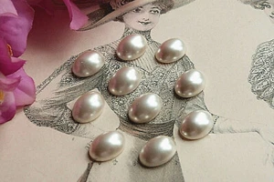 179# RAVISSANTS CABOCHONS OVALES NACRÉS A COLLER SCRAPBOOKING DÉCORATION - Picture 1 of 5