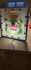 Vintage Canada Dry Glass & Metal Clock READ DESCRIPTION photos show condition