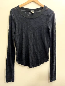 Floral Romantic Y2K Whimsigoth Fairygoth Cottagecore Witchy Burnout Tee M 90s - Picture 1 of 16