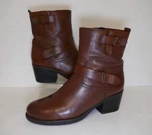 CLARKS ARTISAN "MOJITA SORBET" COGNAC LEDER BLOCKABSATZ STIEFELETTEN UK 6,5 STD - Bild 1 von 13