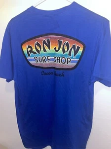 Ron Jon Surf Shop Cocoa Beach FL Rainbow Short Sleeve T-Shirt Men's NWT Blue - Picture 1 of 10
