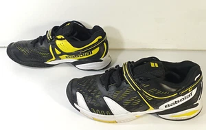 Babolat Kompressor All Court Tennis Shoes Black & Yellow 33S1373 Mens Size 5.5 - Picture 1 of 9