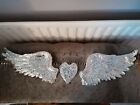 Large Silver Angel Wings