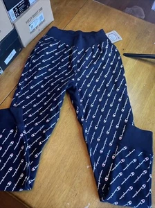 Champion Diagonal Logo Navy Blue Sweatpants Reverse Weave Sz Small NWT - Picture 1 of 5