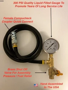 Compucheck Fuel Pressure Test Gauge for Cummins Diesel and More 2 Year Warranty! - Picture 1 of 11