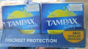 Tampax Tampons Compak Regular mit Applikator 18x6er Packung (MHD 06.24) - Bild 1 von 3