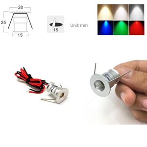 1W Mini LED Spotlight 12V 20mm Recessed Ceiling Light Showcase Display Lamps LB - Picture 1 of 10