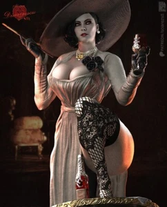 Lady Dimitrescu - Resident Evil- Model Kit Painted/Unpainted 3d Print GK Statue - Picture 1 of 11