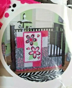 Trend Labs 3 Piece Baby Crib bedding set Zahara Reversible Quilt - Picture 1 of 4