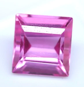 Flawless 9.85 Ct Natural Mogok Pink Ruby Sqaure Certified Loose Gemstone15x3 mm - Picture 1 of 9