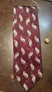 CORBATA DE HOMBRE JACK HENRY MARRÓN GRANATE ABSTRACTO DISEÑADOR ENVÍO GRATUITO - Imagen 1 de 3