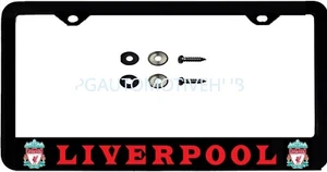 License Plate Frame Stainless Steel Vinyl Lettering FOR Liverpool - Foto 1 di 3