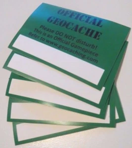 Geocaching Vinyl Sticker x5-Protect Your Cache From Accidental Finds PRICE CRASH - Picture 1 of 2