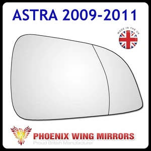 Right Drivers Side Vauxhall Astra H 2009-2011 Wide Angle Wing Mirror Glass (FSP) - Picture 1 of 3