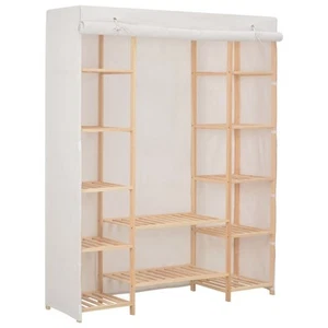 vidaXL Armadio Bianco 135x40x170 cm in Tessuto - Foto 1 di 7