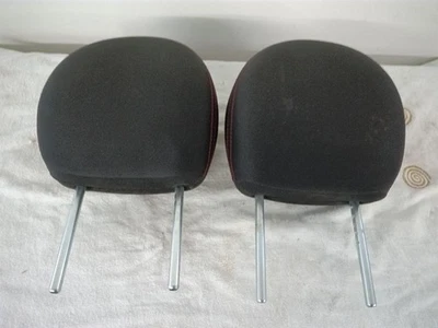 2014-2024 Mitsubishi Mirage Front Seat Left Right Headrests Set Pair Black Cloth - Image 1 of 4