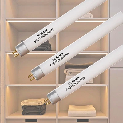 HOAZHOALD 16” F10T5/830/L Fluorescent Bulb T5 10W 3000K Warm White Light Bulb Diameter 5/8