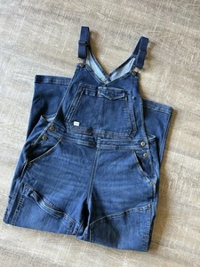 Duluth Trading Size 14 Double Knee Denim Bib Gardening Farm Overalls EUC - Picture 1 of 16
