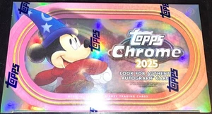2025 Topps Chrome Disney Cards Hobby Box sigillato in fabbrica nuovo SPEDIZIONE IMMEDIATA! - Foto 1 di 2