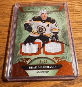 2020-21 UD Artifacts Brad Marchand Dual Jerseys /10 Boston Bruins Panthers - Picture 1 of 2