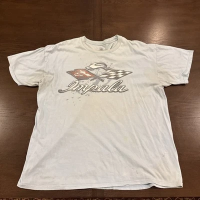 Chevrolet Impala Distressed Retro Camiseta Azul Hombre XL GM Foto 1 de 4