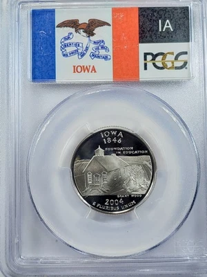 2004 S 25C Clad Iowa Quarter PCGS PR70DCAM - Image 1 of 4