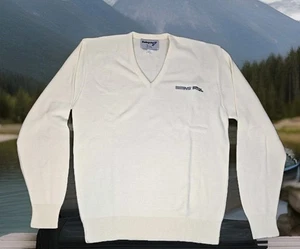 Norfolk Southern Pullover Herren Große L Elfenbein Swingster V-Ausschnitt Acryl Hergestellt in den USA - Bild 1 von 14