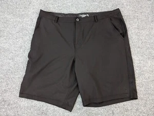 DAHUI Shorts Men's 44 Black Zip Button Casual Logo Pockets Travel Summer - Picture 1 of 14