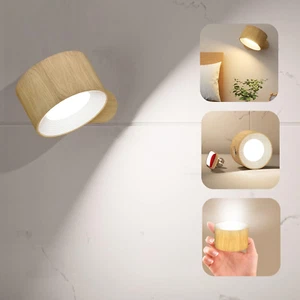 LED Wall Sconce, Wall Mounted Lamp with Rechargeable Battery Operated USB Port 3 - Picture 1 of 12
