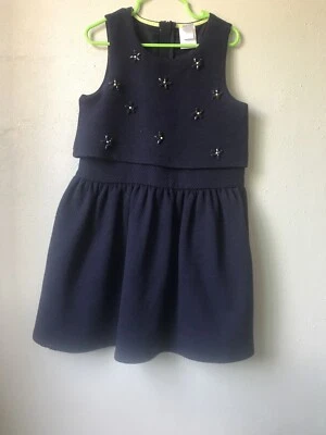 Lydia Jane Girl Size 6X Navy Blue Dress Pre- Owned - Imagem 1 de 3