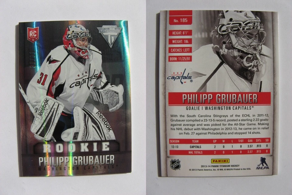 2013-14 Panini Titanium #185 Philipp Grubauer True Rookie RC 30/31 Foto 1 de 1