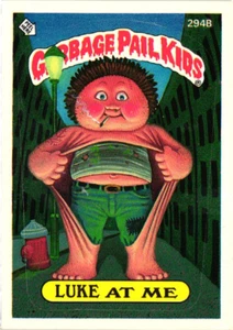1987 Topps Garbage Pail Kids Sticker Card #294B Luke At Me - Picture 1 of 2