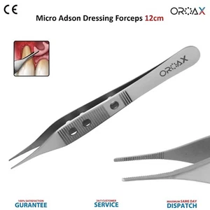 Surgical Micro Adson Tweezer Tissue Thumb Forceps 12-cm Teeth Dissection Tools - Picture 1 of 3