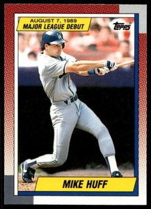 1990 Topps Major League Debut 1989 63 Mike Huff Dodgers  Baseball Card