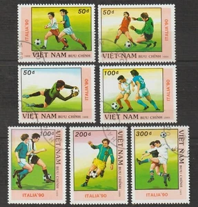 1989 Vietnam Briefmarken Fußball WM, Italien Scott # 2008-2014 CtoNH - Bild 1 von 1