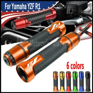 For YAMAHA YZF R1 R1M R1S 7/8'' 22mm Motorcycle Handlebar Grip Throttle Grip NEW - Picture 1 of 10