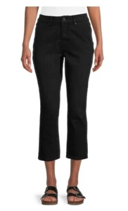 Time and Tru Women's Size 4 Straight Crop Washed Black Jeans New - Picture 1 of 8