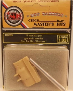 CMK 1/35 Resin Metal Tank Mantlet Gun Barrel 75mm M2 Sherman US Army M4 WWII NOS - Picture 1 of 5