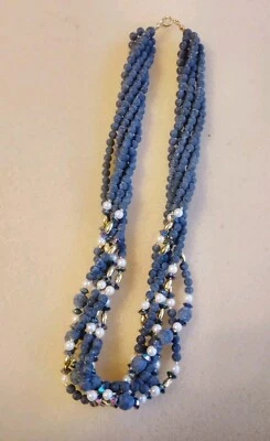 Mode-Collier,Kette Damen mehrreihig gedreht Mode-Perlenkette Ungetragen Neu - Bild 1 von 3