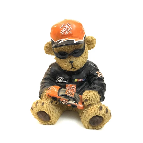 THE HOME DEPOT Bear Figurine NASCAR  collectible Cover