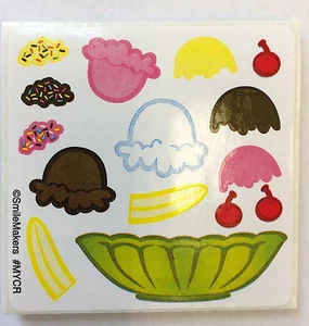 20 Make Your Own Ice Cream Sundae Stickers Party Favors Birthday Teacher Supply - Picture 1 of 1