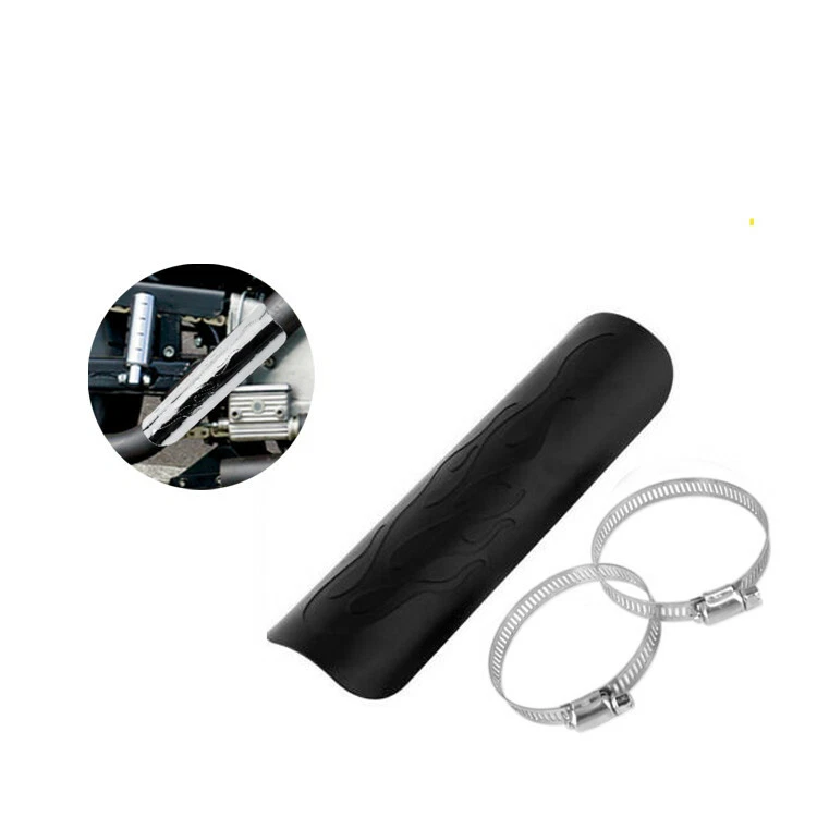 Universal Motorcycle Heat Shield Curve Exhaust Muffler Pipe Cover Dirt bike ATV — 第 1/3 张图片