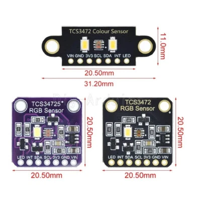 MARKENLOS TCS34725 RGB Color Recognition Sensor Module Bright Light Sensor TCS3472XFN