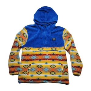 Mens Massive Outdoor Fleece Jacket-Coat-Hoodie Aztec Tribal Pullover Size 2XL - Picture 1 of 12