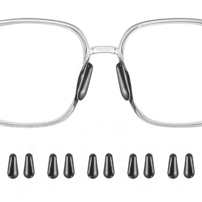 5 Pairs Eyeglass Nose Pads 1.8mm Glass Nose Grips Teardrop Shape Black - Image 1 of 4