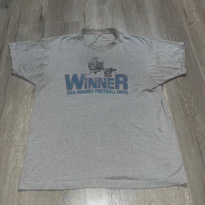 VTG T SHIRT DAN MARINO FOOTBALL PASS WINNER, 1980'S, SINGLE STITCH 50/50 BLEND  - Image 1 of 4