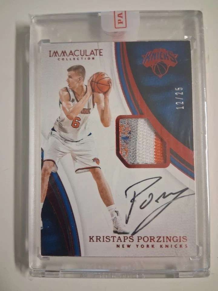 2016-17 Kristaps Porzingis Immaculate Patch Autograph Red - image 1 of 2